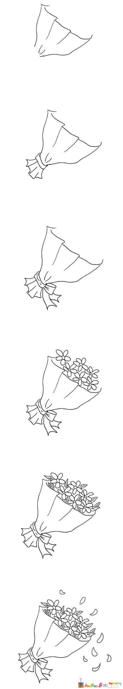 鲜花简笔画(草地鲜花简笔画)