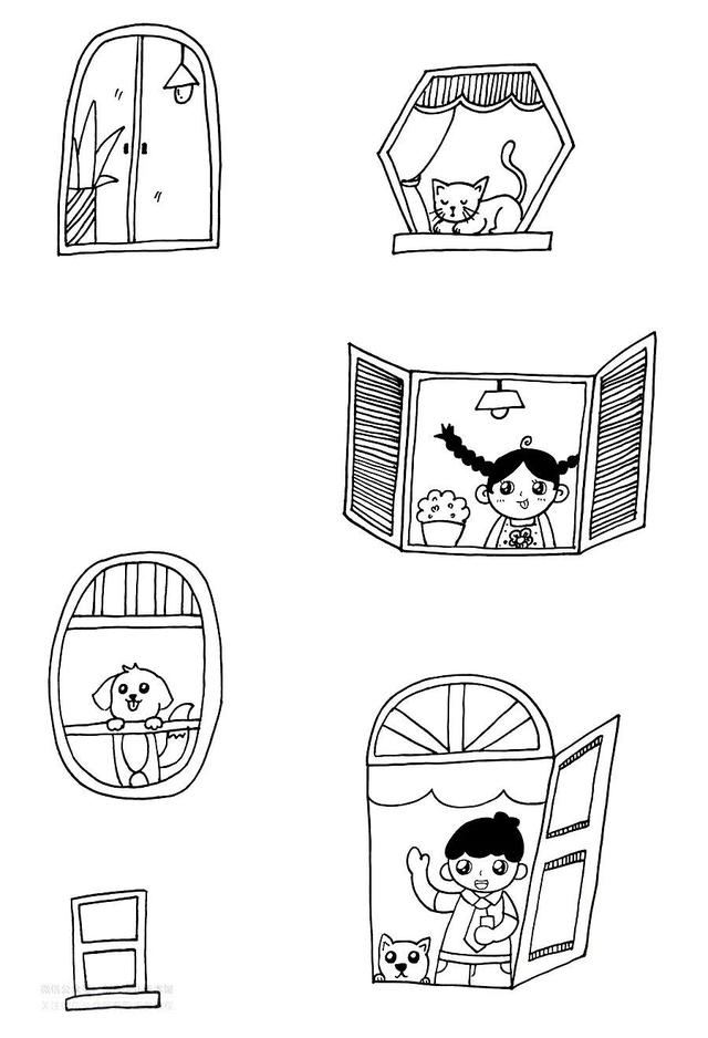 窗户的简笔画(窗户的简笔画法)