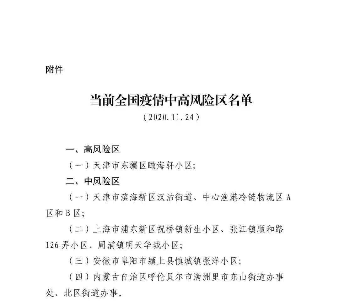 最新中高风险地区(最新中高风险地区划分标准)
